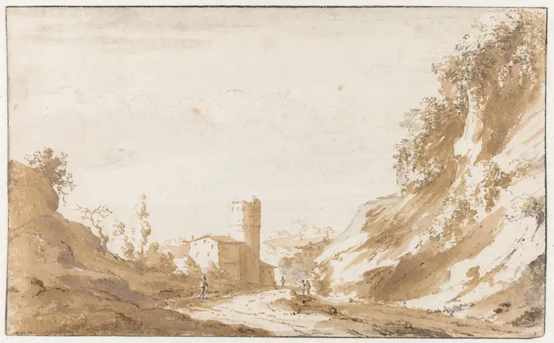 Weg door heuvelachtig landschap buiten Brussel Wall Art by Jan de Bisschop - High-Resolution Digital Print