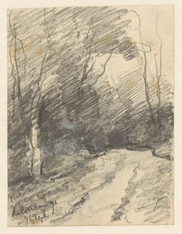 Weg in een bos, Hilversum Wall Art by Johannes Gijsbert Vogel - High-Resolution Digital Print
