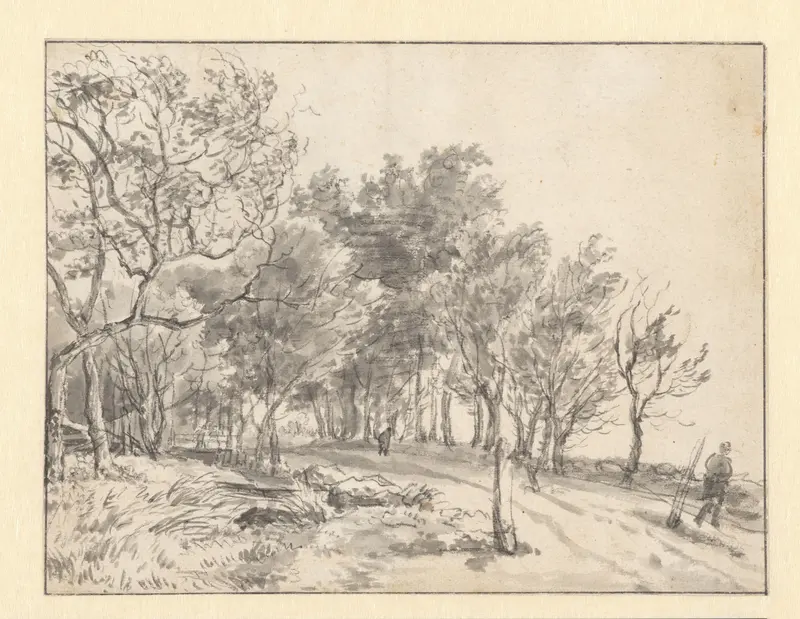 Weg langs een bos Wall Art by Unknown - High-Resolution Digital Print