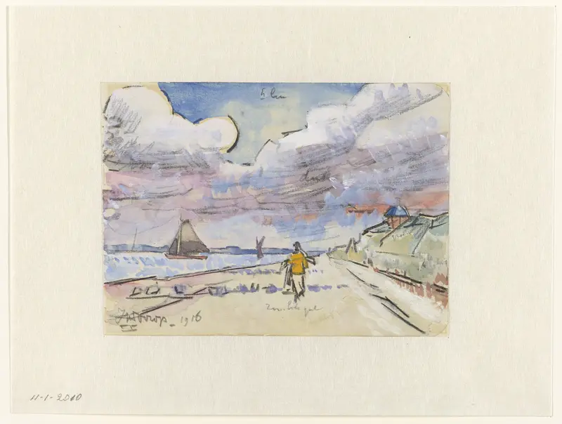 Weg langs kanaal Wall Art by Jan Toorop - High-Resolution Digital Print