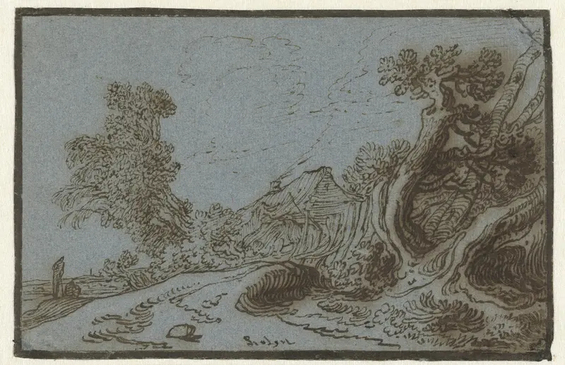 Weg tussen bomen bij een boerderij Wall Art by Pieter de Molijn - High-Resolution Digital Print