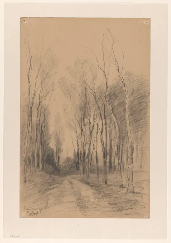 Weggetje tussen bomen bij Hilversum Wall Art by Unknown - High-Resolution Digital Print