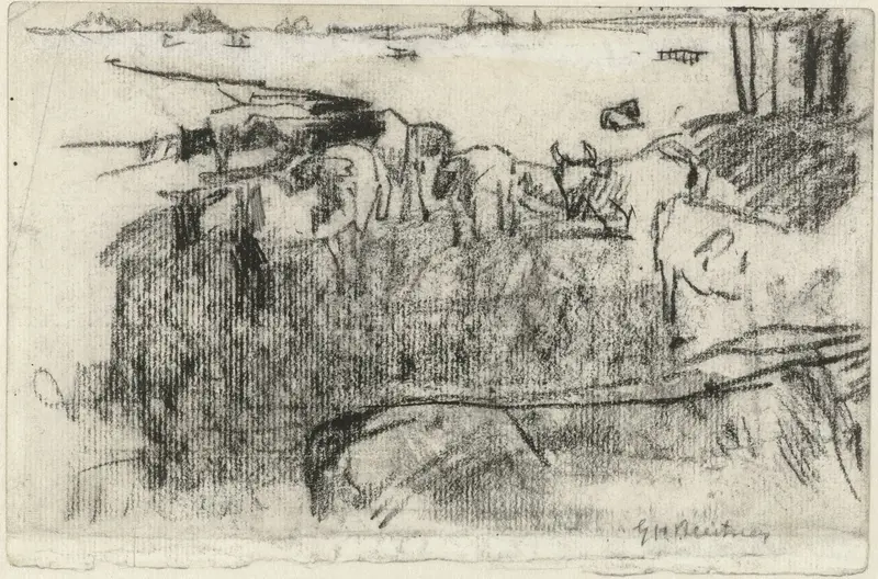 Weide met koeien Wall Art by George Hendrik Breitner - High-Resolution Digital Print