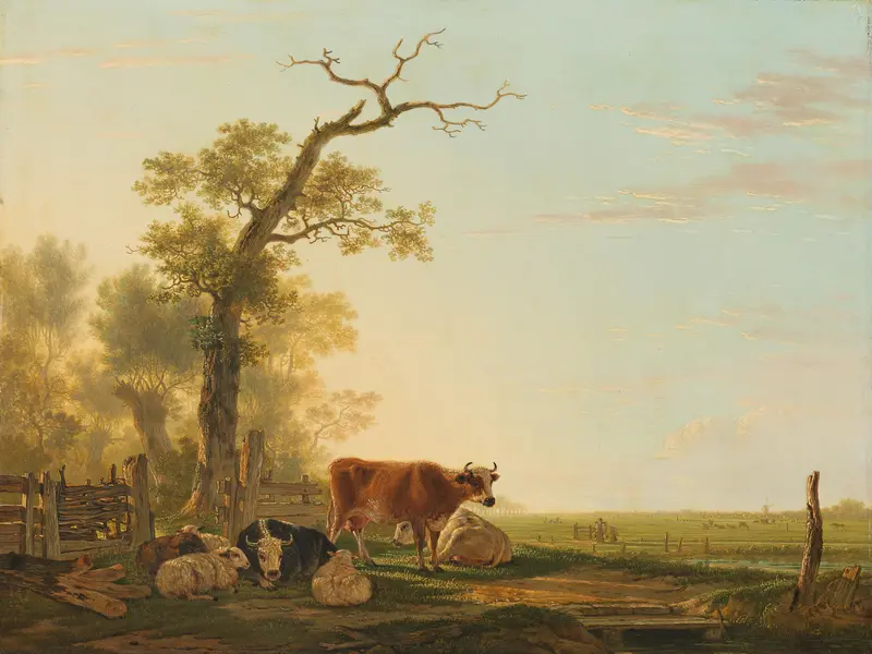 Weidelandschap met vee Wall Art by Jacob van Strij - High-Resolution Digital Print