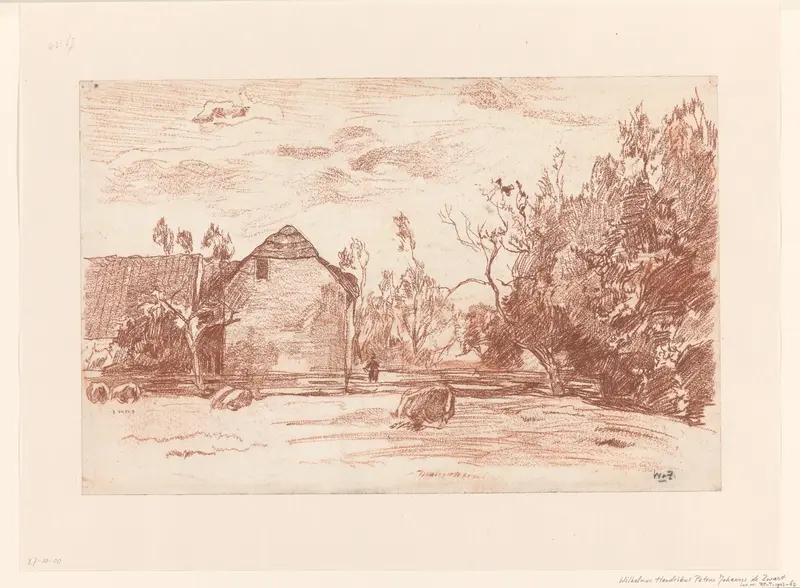 Weiland met grazend vee, links een boerderij Wall Art by Willem de Zwart - High-Resolution Digital Print