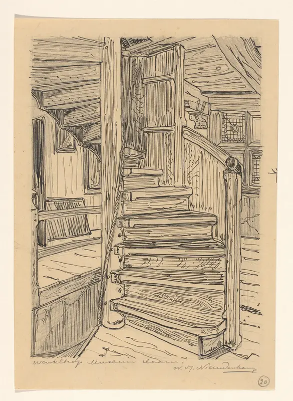 Wenteltrap in het Westfries Museum te Hoorn Wall Art by Unknown - High-Resolution Digital Print