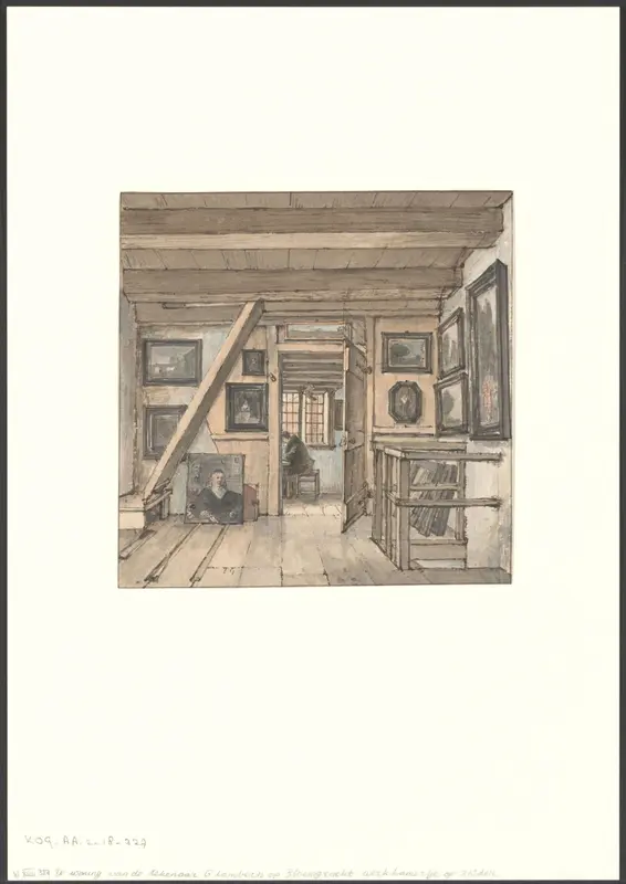 Werkkamer van de kunstenaar Wall Art by Gerrit Lamberts - High-Resolution Digital Print
