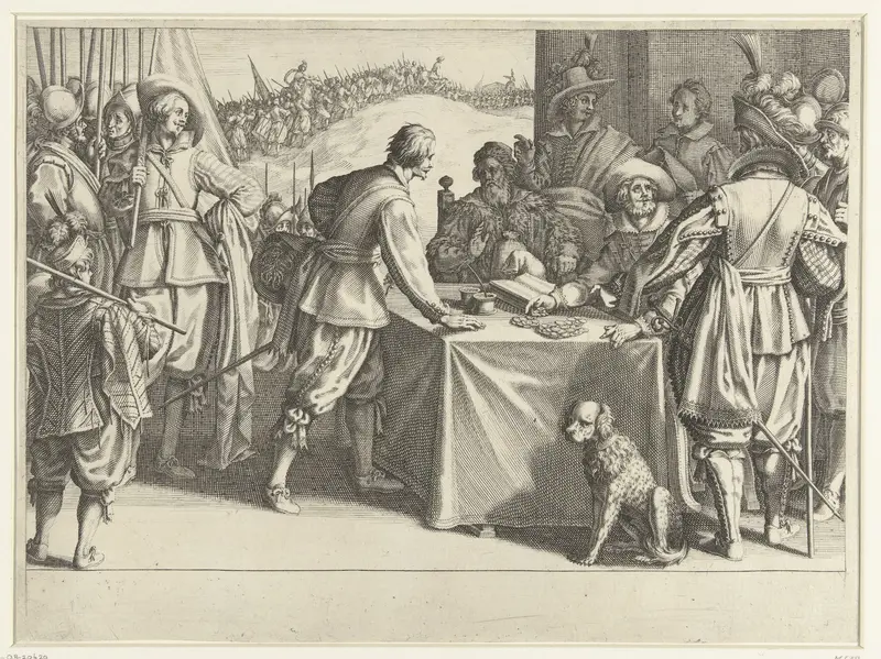 Werven van troepen voor Ferdinando I de' Medici Wall Art by Jacques Callot - High-Resolution Digital Print