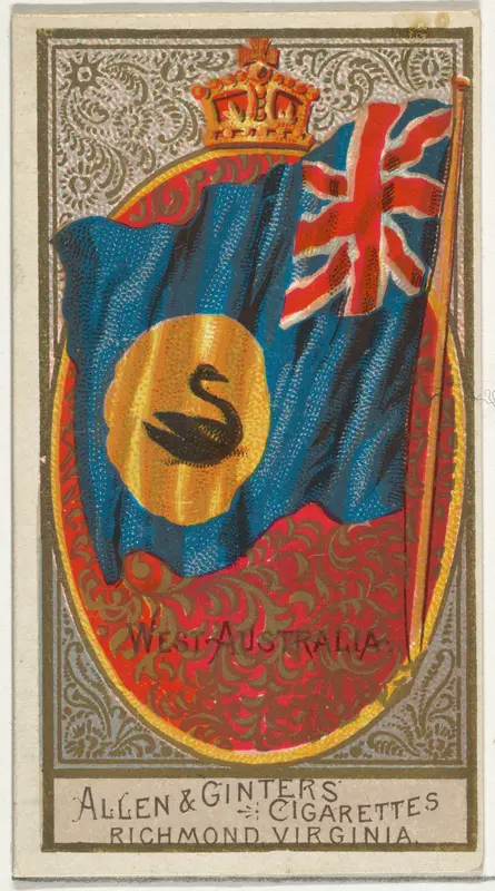 West Australia, from Flags of All Nations, Series 2 (N10) for Allen & Ginter Cigarettes Brands Wall Art by Allen & Ginter - High-Resolution Digital Print