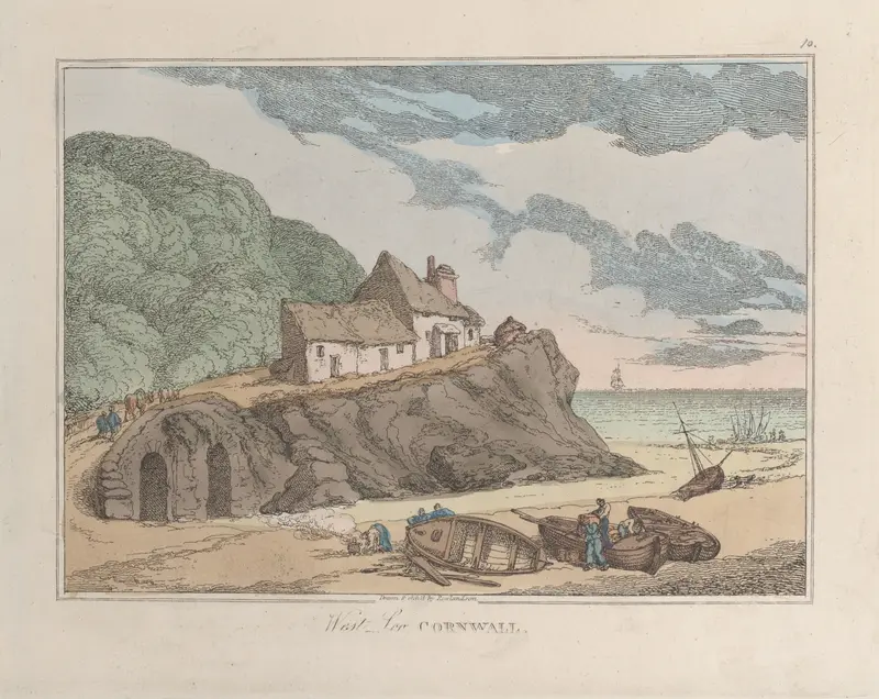 West Loo, Cornwall Wall Art by Thomas Rowlandson - High-Resolution Digital Print