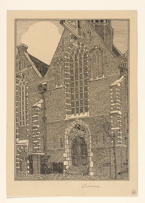 Westelijke gevel van de Noorderkerk te Hoorn Wall Art by Unknown - High-Resolution Digital Print