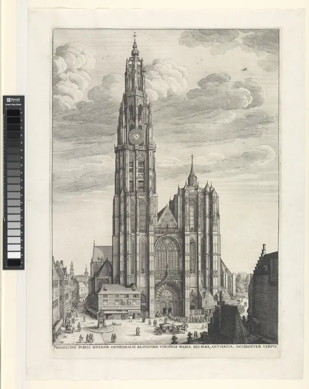 Westgevel van de Onze-Lieve-Vrouwe-Kathedraal te Antwerpen Wall Art by Unknown - High-Resolution Digital Print