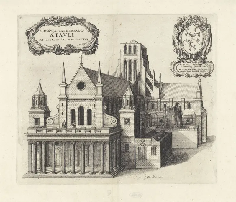 Westgevel van de Saint Paul's Cathedral in Londen Wall Art by Unknown - High-Resolution Digital Print