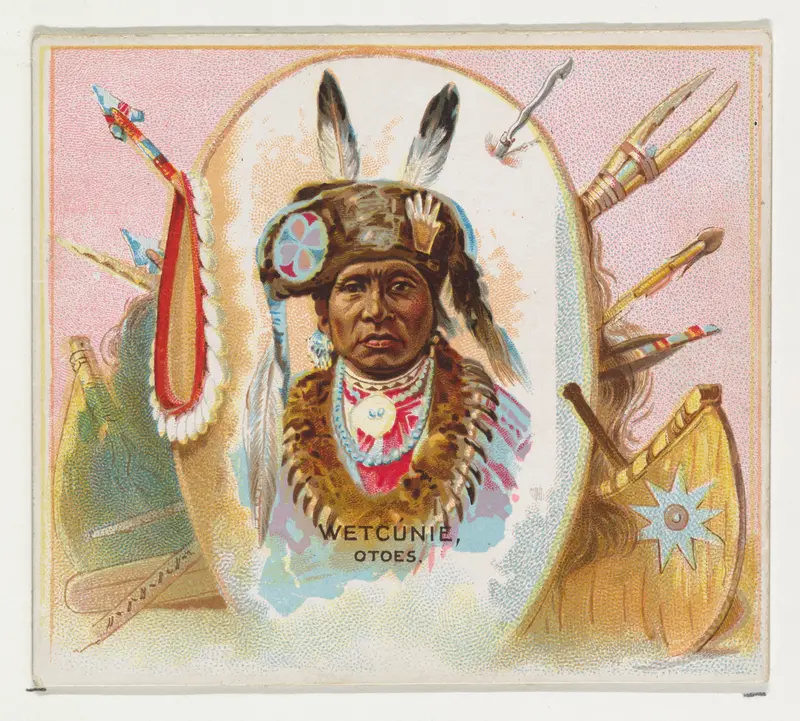 Wetcunie, Otoes, from the American Indian Chiefs series (N36) for Allen & Ginter Cigarettes Wall Art by Allen & Ginter - High-Resolution Digital Print