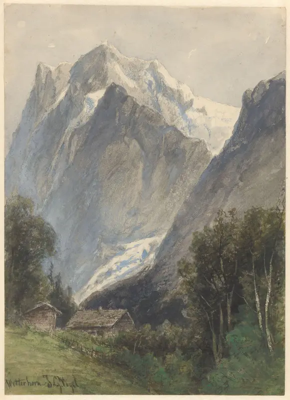 Wetterhorn te Zwitserland Wall Art by Unknown - High-Resolution Digital Print