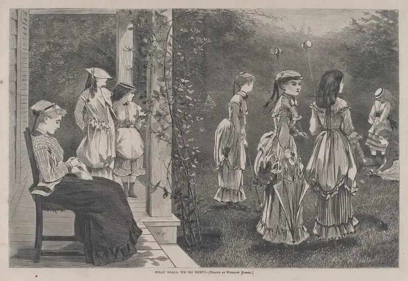What Shall We Do Next? (from "Harper's Bazar," Vol. II) Wall Art by Winslow Homer - High-Resolution Digital Print