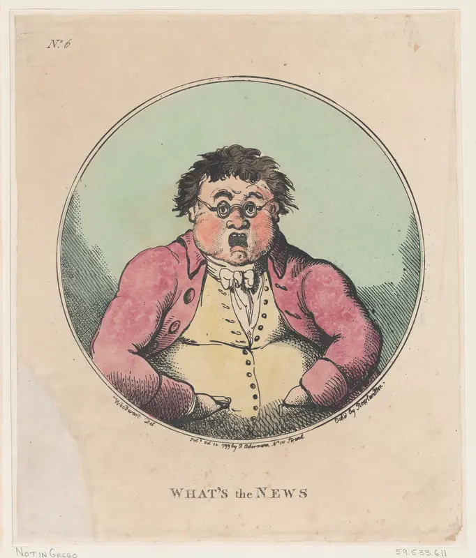 What's The News Wall Art by Thomas Rowlandson - High-Resolution Digital Print