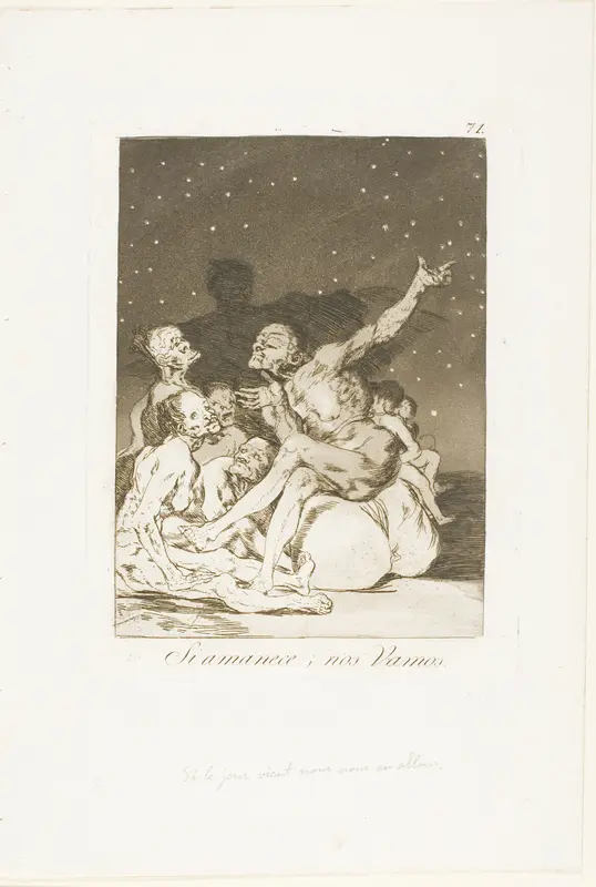 When Day Breaks We Will Be Off, plate 71 from Los Caprichos
