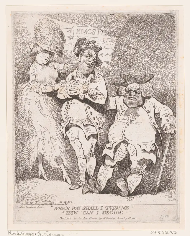 Which Way Shall I Turn Me? How Can I Decide? Wall Art by Thomas Rowlandson - High-Resolution Digital Print
