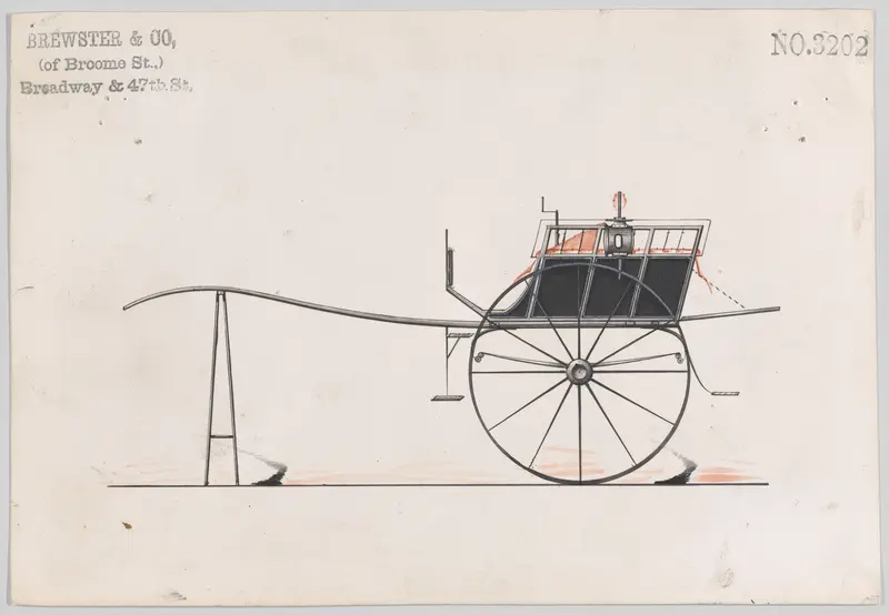 White Chapel Cart # 3202 Wall Art by Brewster & Co. - High-Resolution Digital Print