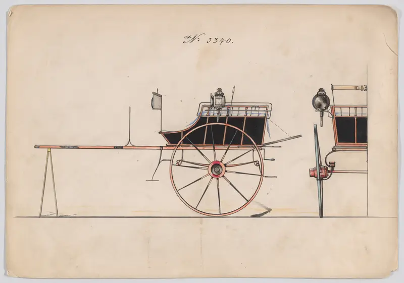 White Chapel Cart # 3340 Wall Art by Brewster & Co. - High-Resolution Digital Print