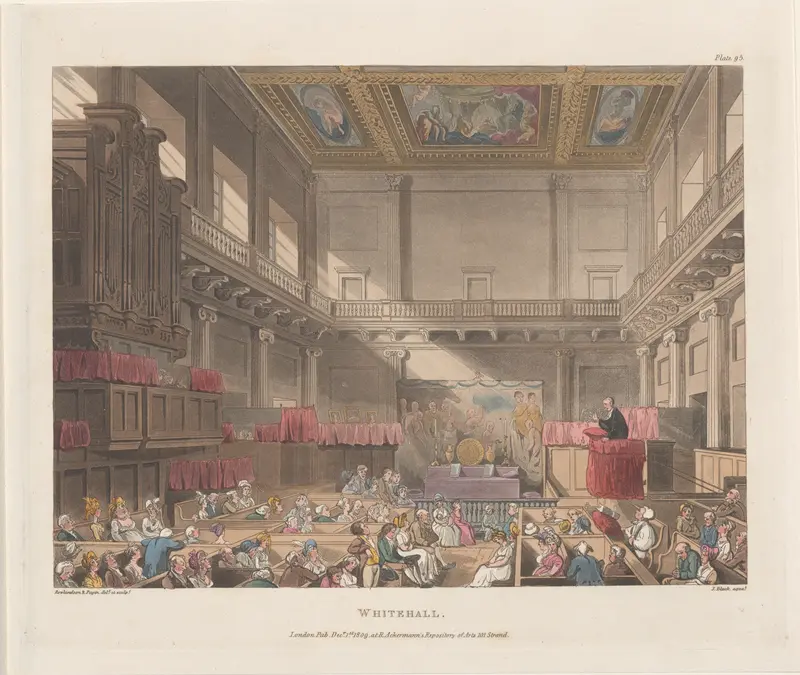 Whitehall Wall Art by Thomas Rowlandson - High-Resolution Digital Print