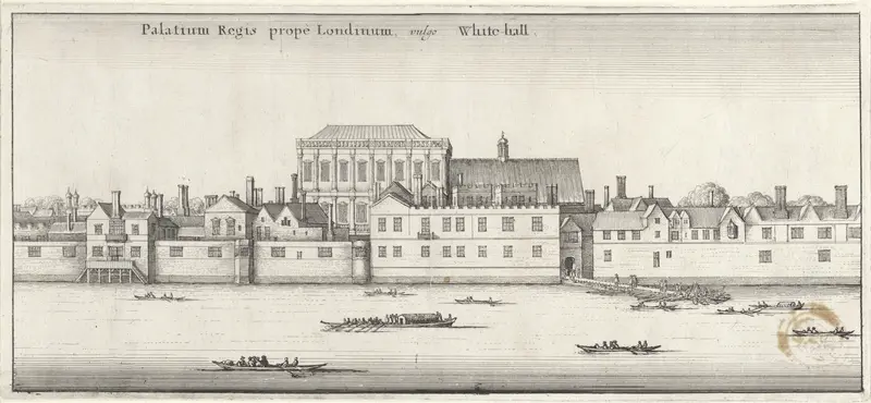 Whitehall te Londen, gezien vanaf de Theems Wall Art by Wenceslaus Hollar - High-Resolution Digital Print