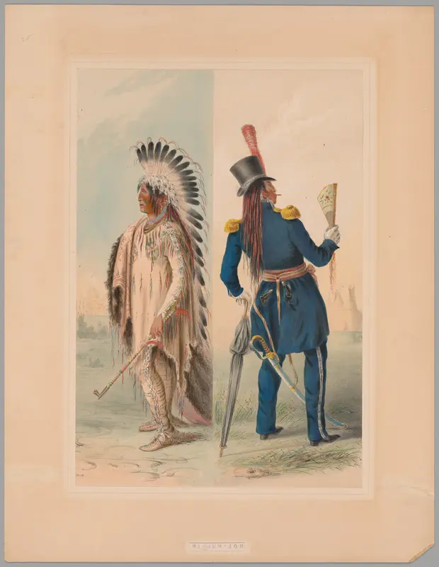 Wi-Jun-Jon - The Pigeon's Egg Head Going to Washington: Returning to his Home Wall Art by George Catlin - High-Resolution Digital Print