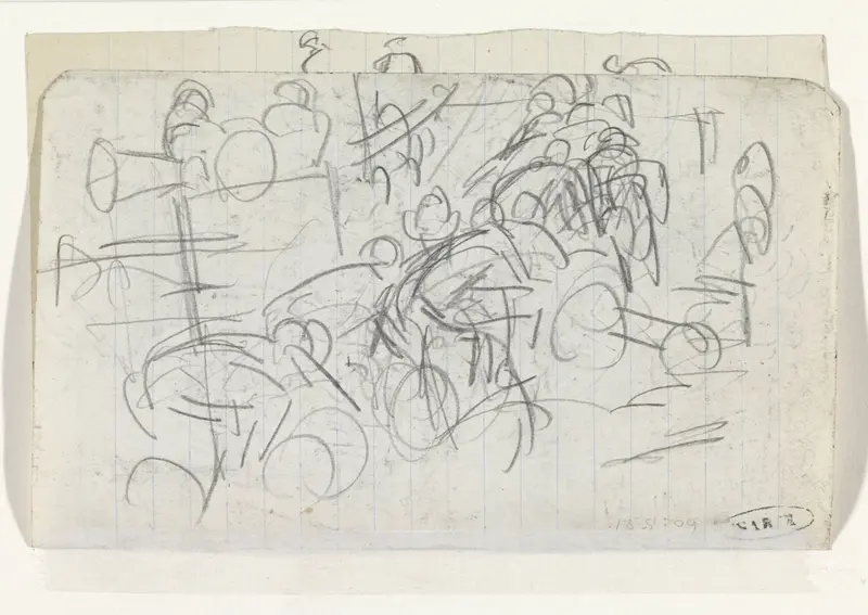 Wielrenners rijden een wedstrijd Wall Art by Leo Gestel - High-Resolution Digital Print