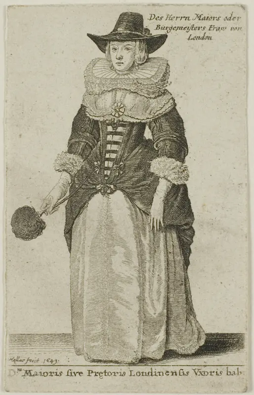 Wife of the Mayor of London Wall Art by Wenceslaus Hollar - High-Resolution Digital Print