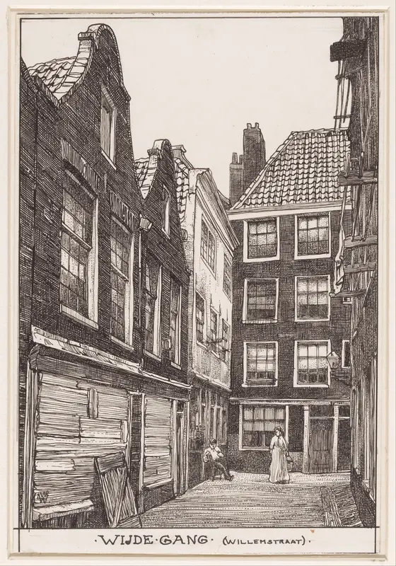 Wijde Gang (Willemstraat) te Amsterdam Wall Art by Willem Wenckebach - High-Resolution Digital Print