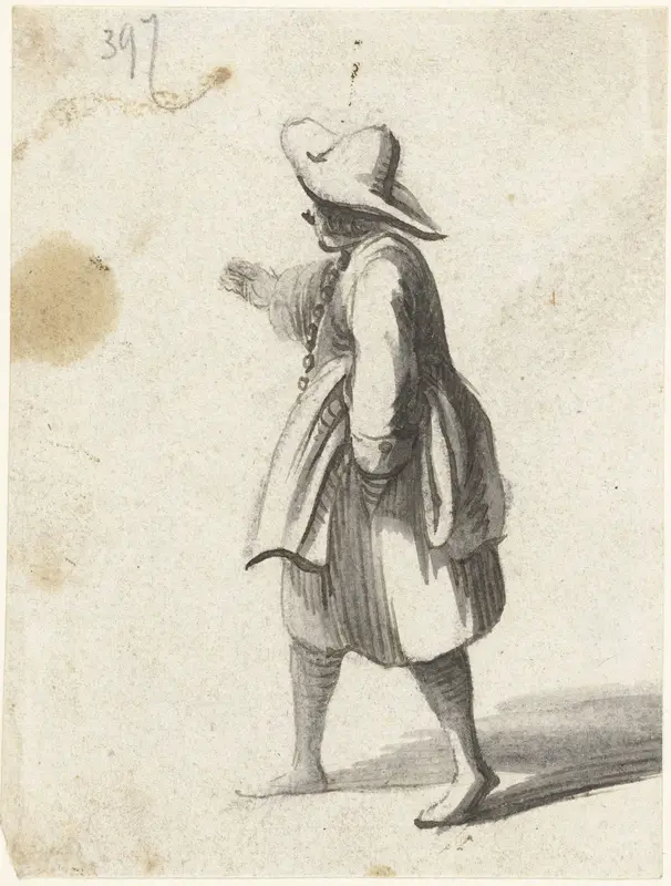 Wijzende jongeman met breedgerande hoed Wall Art by Harmen ter Borch - High-Resolution Digital Print