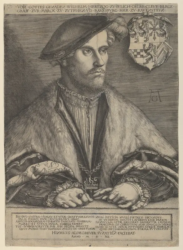 Wilhelm V. Duke of Julich, Cleve and Berg Wall Art by Heinrich Aldegrever - High-Resolution Digital Print