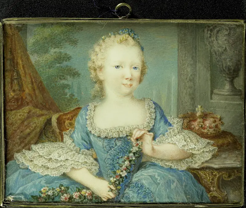 Wilhelmina Carolina (Carolina; 1743-87), prinses van Oranje-Nassau, dochter van Willem IV en zuster van Willem V, als kind Wall Art by Robert Mussard - High-Resolution Digital Print