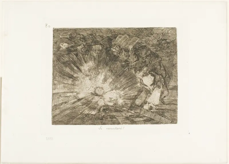 Will She Rise Again?, plate 80 from The Disasters of War