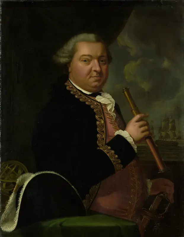 Willem Crul (1721-81), Rear Admiral Wall Art by Cornelis van Cuylenburgh (II) - High-Resolution Digital Print
