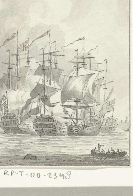 Willem Crul in gevecht met de Engelsen, 1781 Wall Art by Unknown - High-Resolution Digital Print