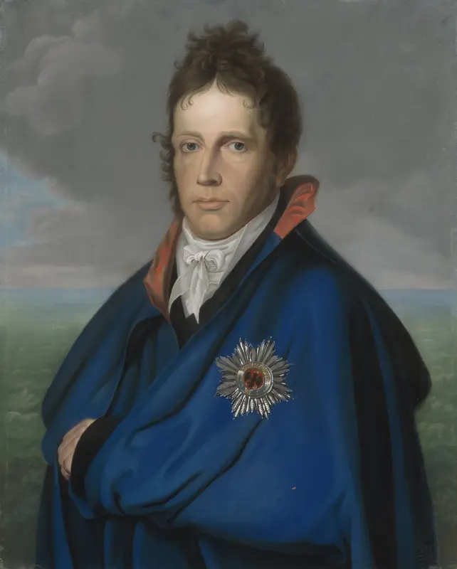 Willem Frederik (1772-1843), erfprins van Oranje-Nassau. Later koning Willem I. Genaamd 'Het mantelportret' Wall Art by anonymous - High-Resolution Digital Print
