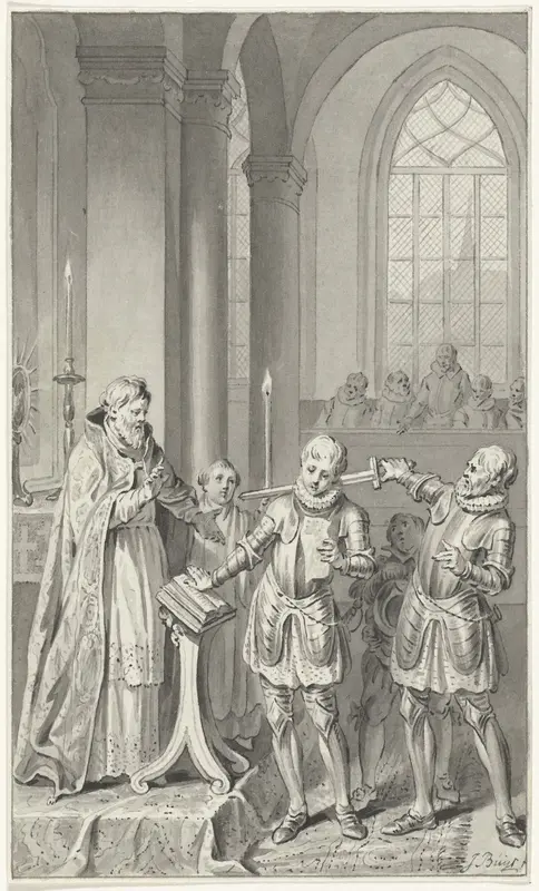 Willem II, graaf van Holland, in Keulen tot ridder geslagen, 1248 Wall Art by Unknown - High-Resolution Digital Print