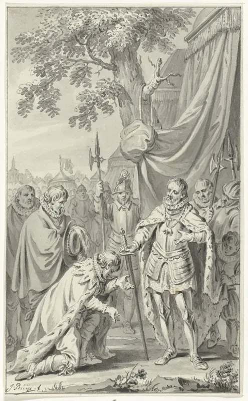 Willem II van Gelre onderwerpt zich aan keizer Karel V Wall Art by Unknown - High-Resolution Digital Print