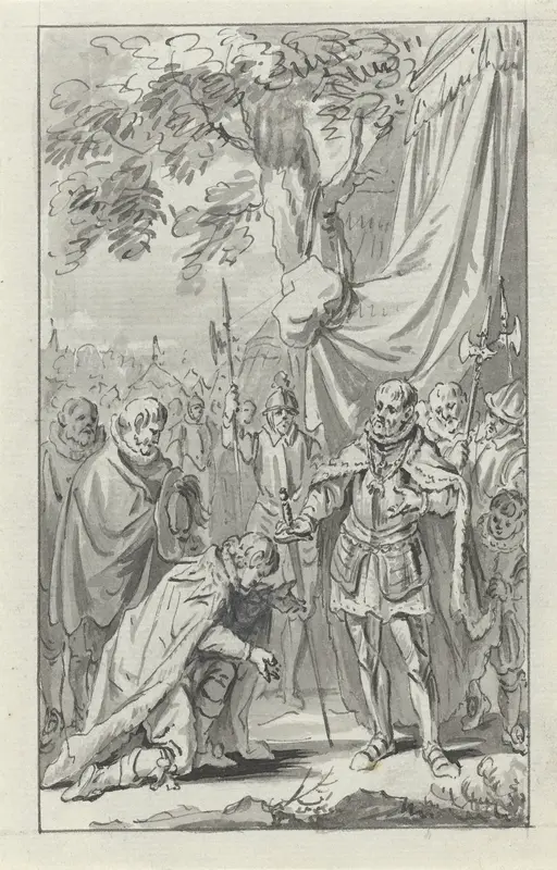 Willem II van Gelre onderwerpt zich aan keizer Karel V Wall Art by Jacobus Buys - High-Resolution Digital Print