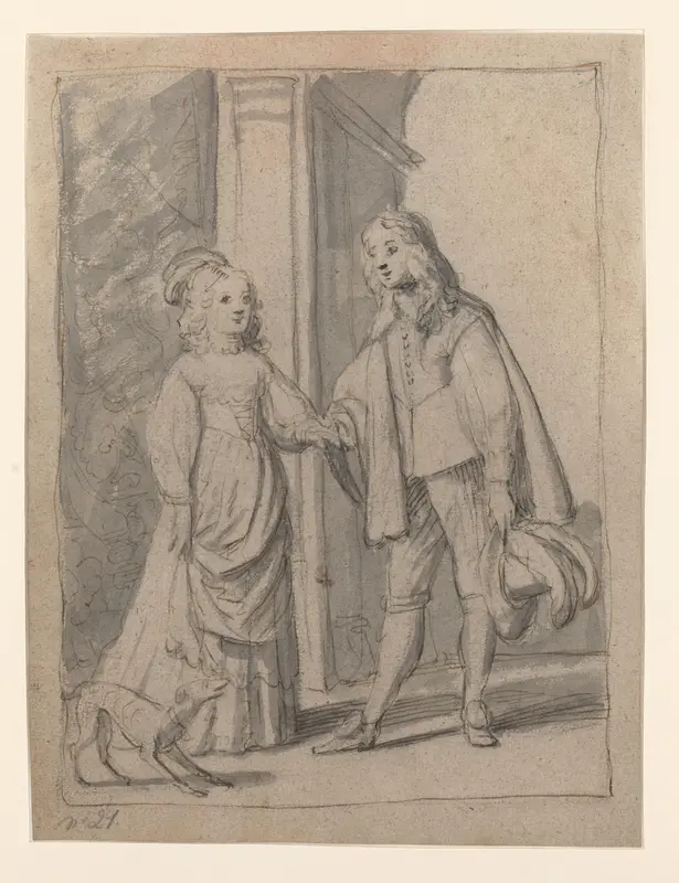 Willem II van Oranje-Nassau en Maria Stuart Wall Art by Gerard van Honthorst - High-Resolution Digital Print
