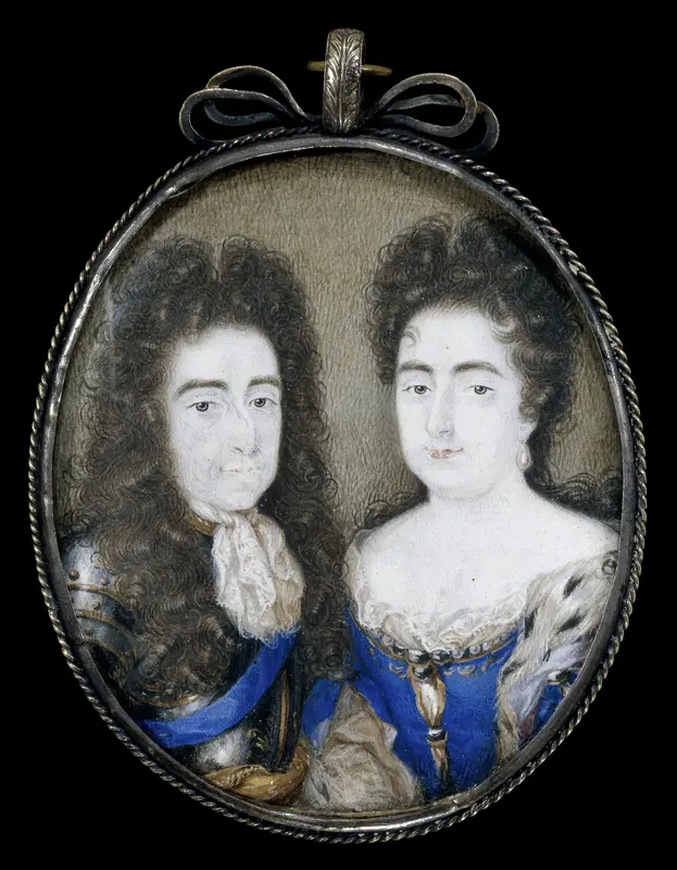 Willem III (1650-1702), prins van Oranje en sinds 1689 koning van Engeland met zijn vrouw Maria Stuart (1662-95) Wall Art by Peter Hoadly - High-Resolution Digital Print