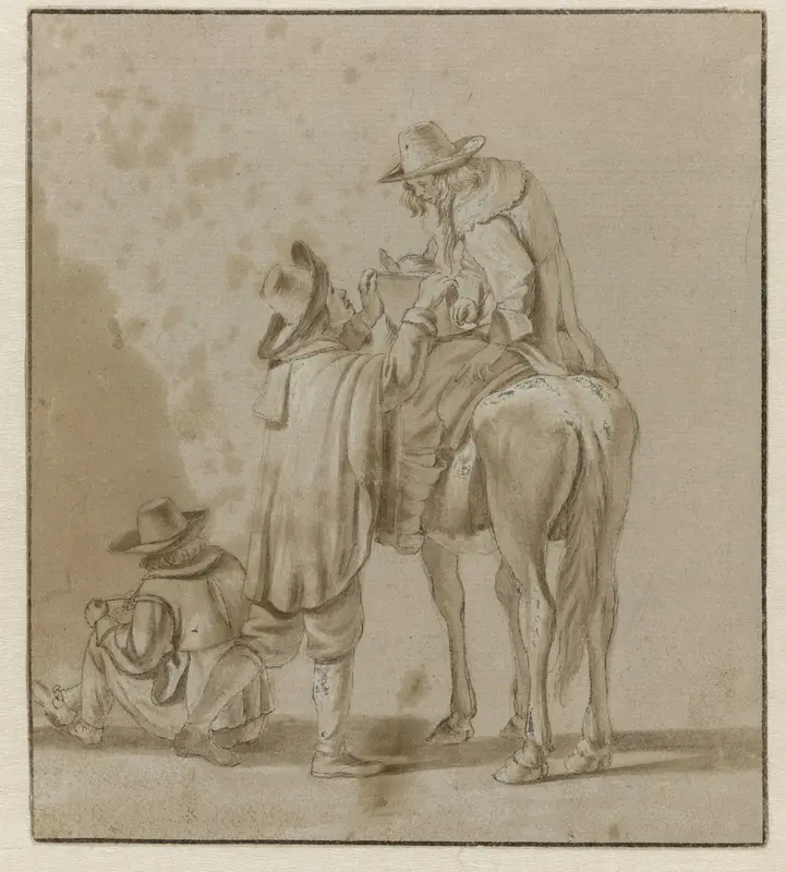 Willem van de Velde en zijn zoons Willem en Adriaen Wall Art by Unknown - High-Resolution Digital Print