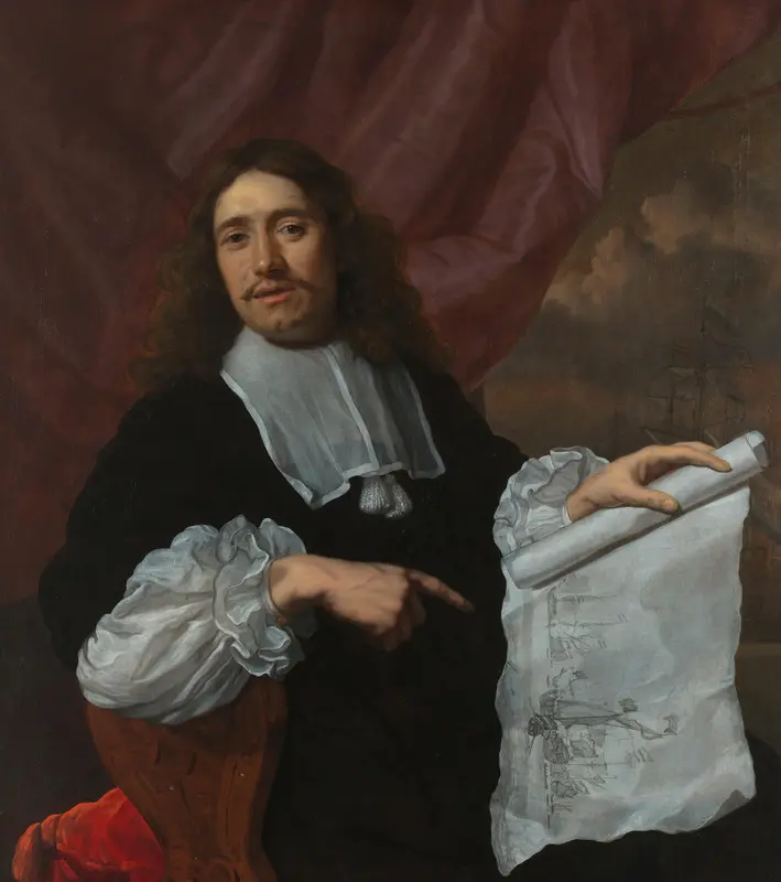 Willem van de Velde II (1633-1707), Painter Wall Art by Lodewijk van der Helst - High-Resolution Digital Print