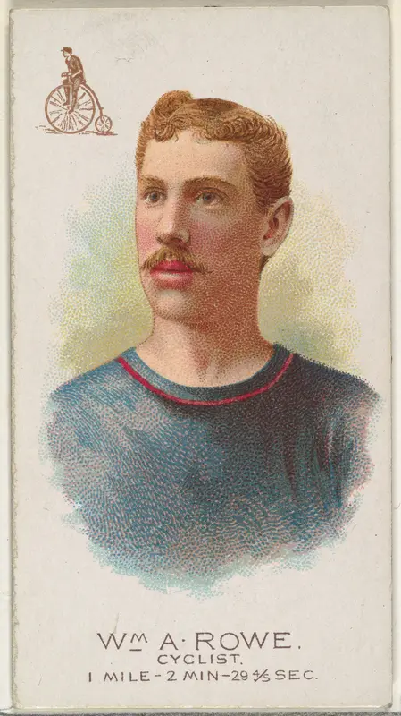 William A. Rowe, Cyclist, from World's Champions, Series 2 (N29) for Allen & Ginter Cigarettes Wall Art by Allen & Ginter - High-Resolution Digital Print