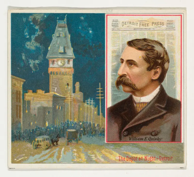 William E. Quinby, Detroit Free Press, from the American Editors series (N35) for Allen & Ginter Cigarettes Wall Art by Allen & Ginter - High-Resolution Digital Print