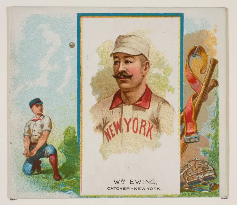 William Ewing, Catcher, New York, from World's Champions, Second Series (N43) for Allen & Ginter Cigarettes Wall Art by Allen & Ginter - High-Resolution Digital Print
