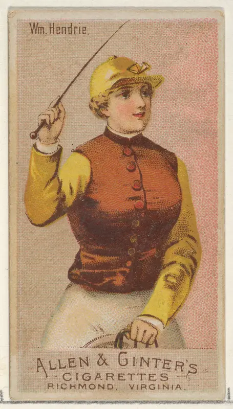 William Hendrie, from the Racing Colors of the World series (N22a) for Allen & Ginter Cigarettes Wall Art by Allen & Ginter - High-Resolution Digital Print