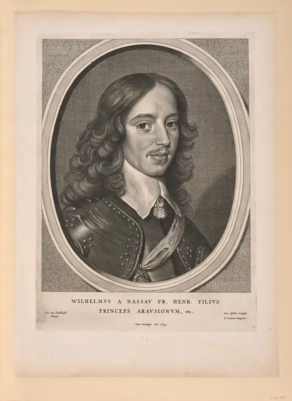 William II, Prince of Orange, from Nine Portraits Wall Art by Cornelis Visscher - High-Resolution Digital Print